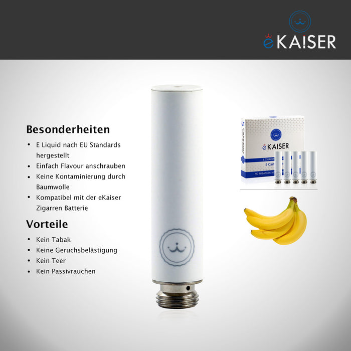 eKaiser Banane Flavour 5er Pack Weiße Cartomizer| Cigee
