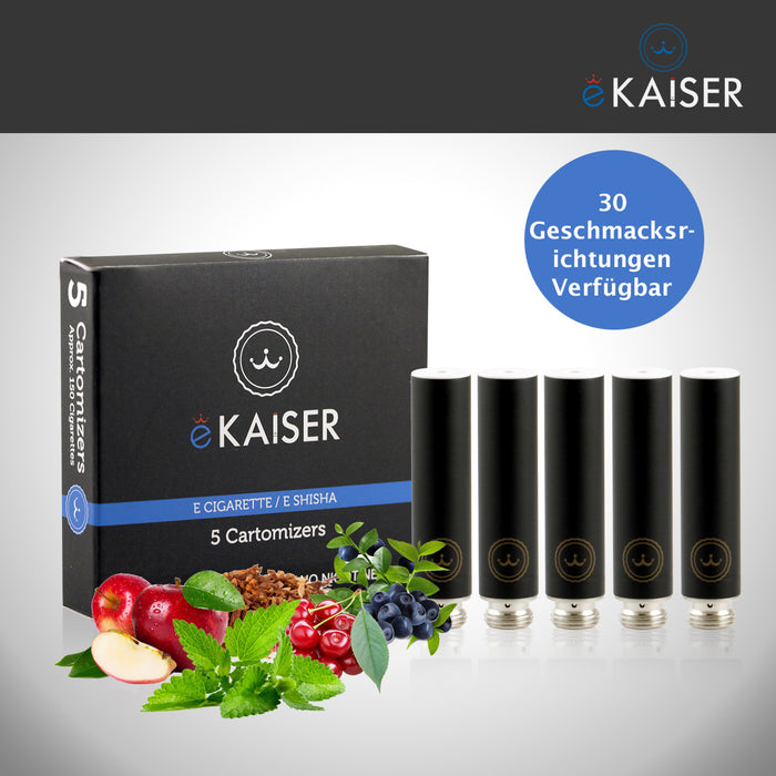 Tropischer Mix (Mango, Granatapfel, Ananas, Banane, Kokosnuss) eKaiser 5er Pack Schwarze Cartomizer