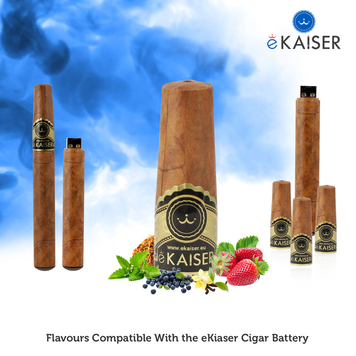 eKaiser Elektronische Zigarre 2er Pack Cartomizer | Gold Cigar flavour| E Zigarre