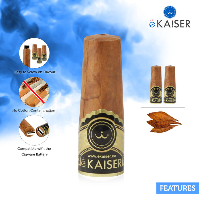 eKaiser Elektronische Zigarre 2er Pack Cartomizer | Classic Cigar flavour| E Zigarre