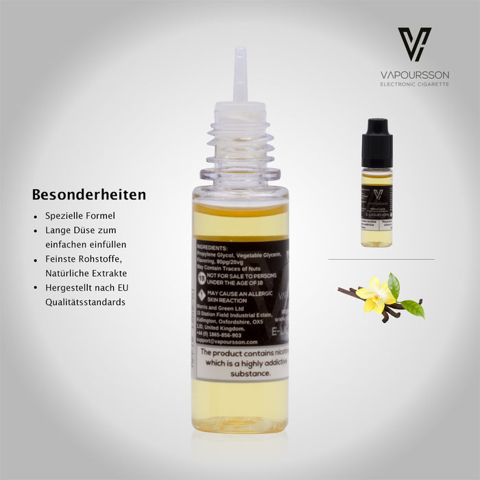 Vapoursson Vanille 12mg/ml (80PG/20VG) 10ml Flasche