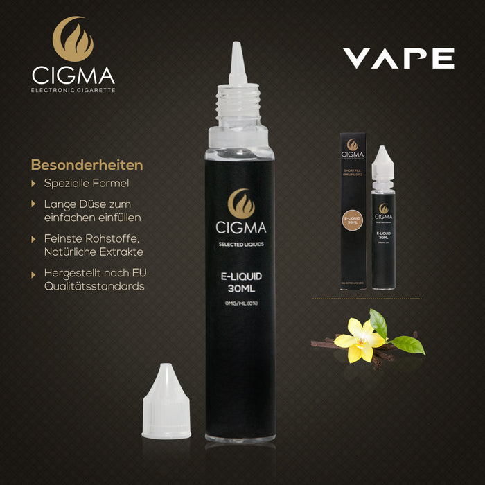 CIGMA| Vanille 30ml E Liquid 0mg | Cigee