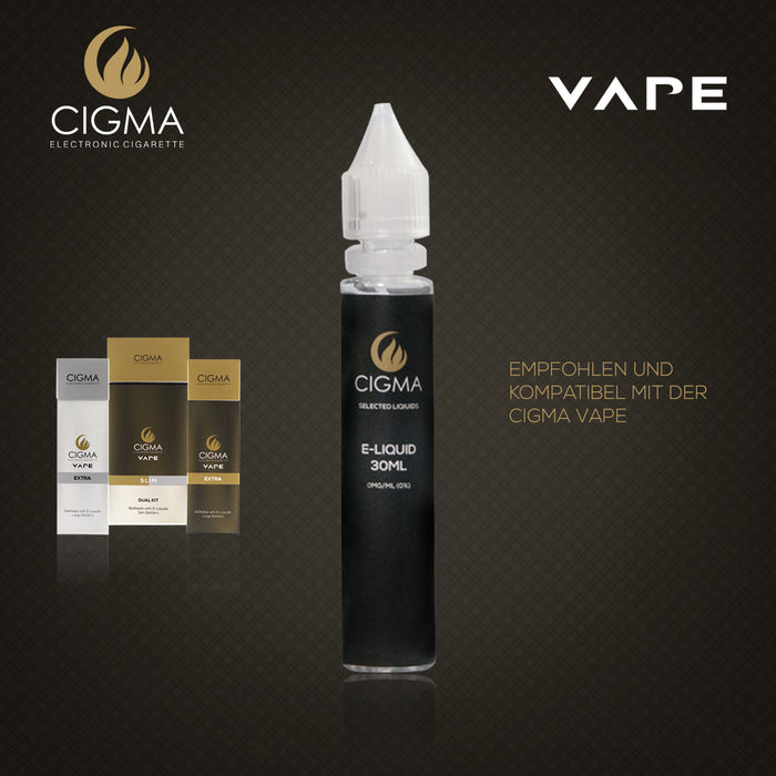 CIGMA | Klassischer Tabak 30ml E Liquid 0mg | Cigee