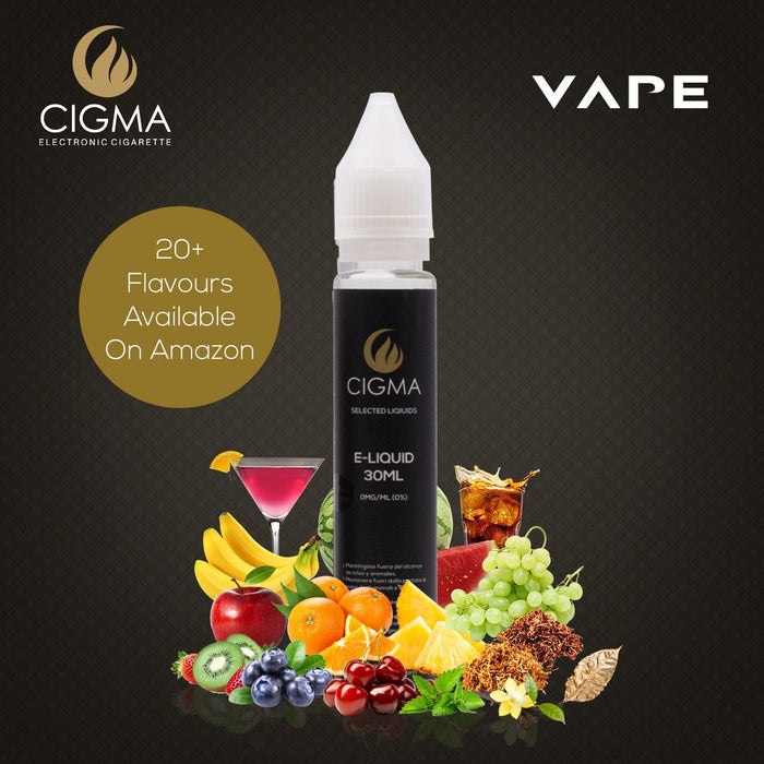 CIGMA Mango 30ml E Liquid 0mg - Neue kurze Füllflaschen - Premium Qualitätsformel nur mit hochwertigen Zutaten - Hergestellt für elektronische Zigarette und E Shisha - Eliquid