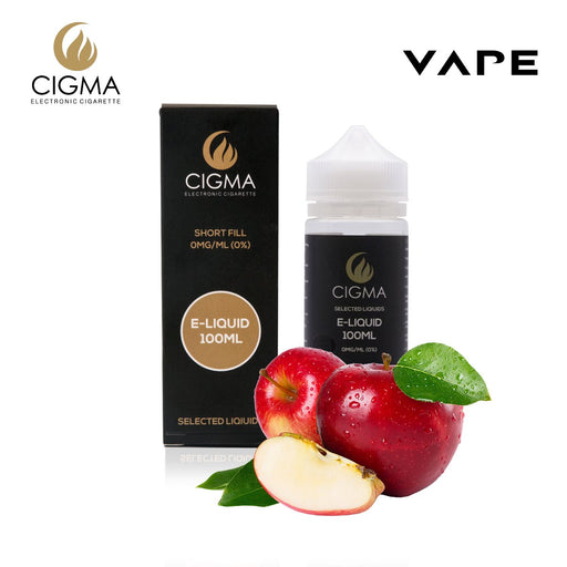 Cigma 100ml Apfel E Liquid 0mg | Neue Shortfill Flaschen | Cigee