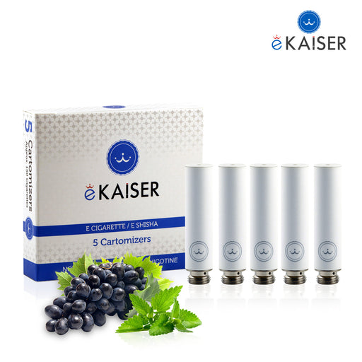 Traube Minze Flavour eKaiser 5er Pack Weiße Cartomizer