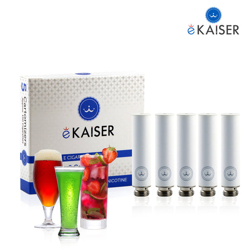 Drink Mix (Pinacolada, Kaffee, Mojito, Cappuccino, Cola) eKiaser 5er Pack Weiße Cartomizer