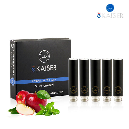 Apfel Minze Flavour eKaiser 5er Pack Schwarze Cartomizer