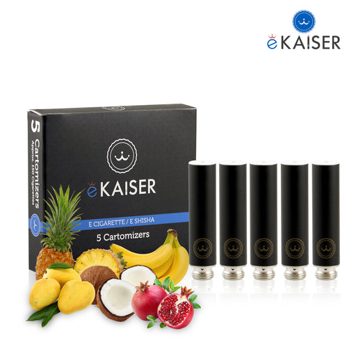 Tropischer Mix (Mango, Granatapfel, Ananas, Banane, Kokosnuss) eKaiser 5er Pack Schwarze Cartomizer