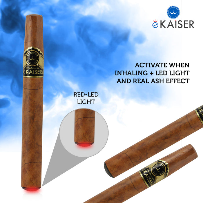 eKaiser E Cigar USB Rechargeable Elektronische Zigarre - 3 Prefilled Cartomizers