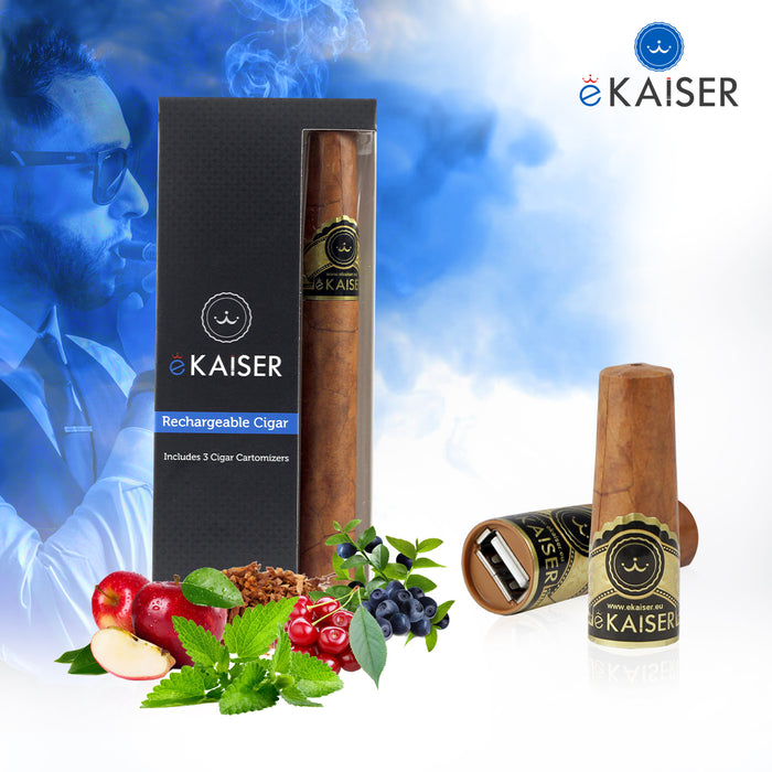 eKaiser E Cigar USB Rechargeable Elektronische Zigarre - 3 Prefilled Cartomizers