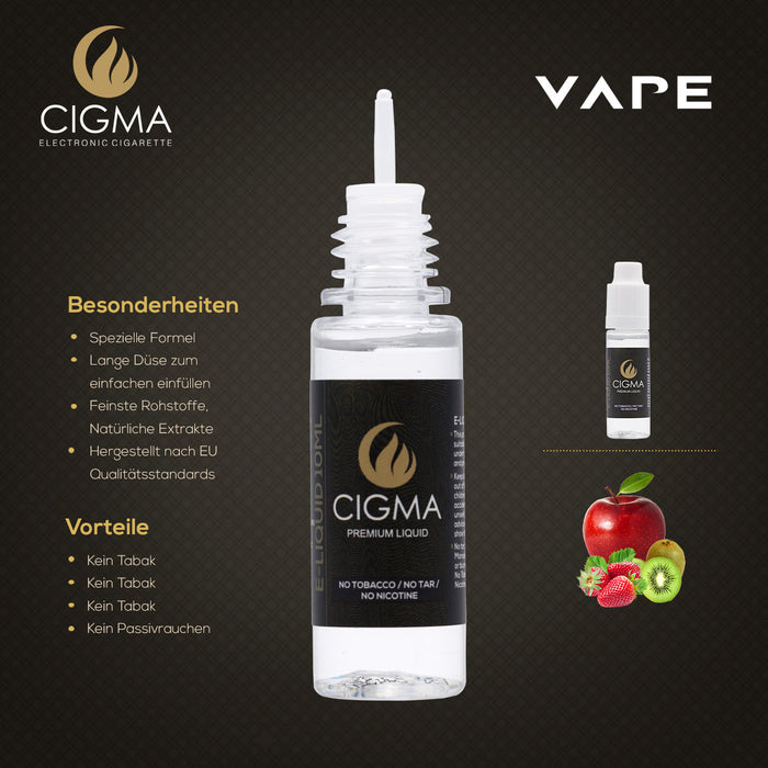 Cigma 10ML | Apfel, Kiwi, Erdbeere | 0mg