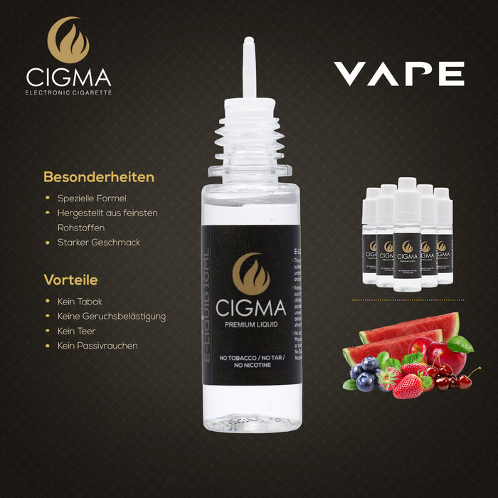 Cigma Gemischte Früchte 5 x 10ml E Liquid  | Cigee