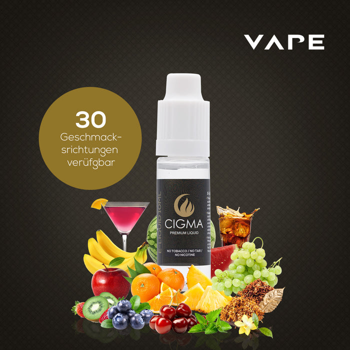 Cigma Tabak Geschmack 5 x 10ml  E Liquid |Cigee