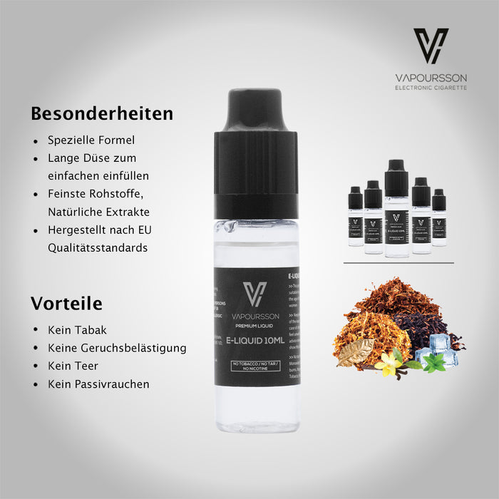 Vapoursson 5er Pack Tabak Flavour 0mg