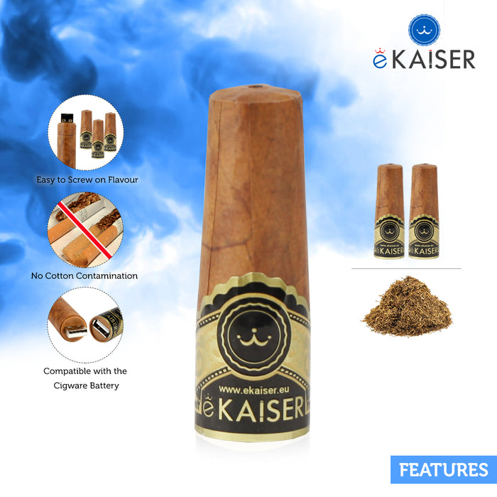eKaiser Elektronische Zigarre 2er Pack Cartomizer | Cuban flavour| E Zigarre Refill