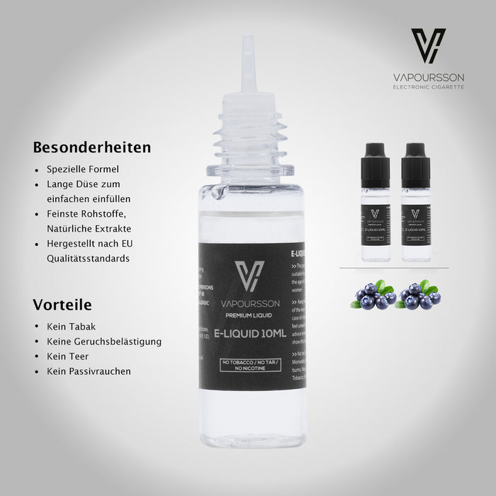 VAPOURSSON 2 Pack E Liquid | Blaubeere