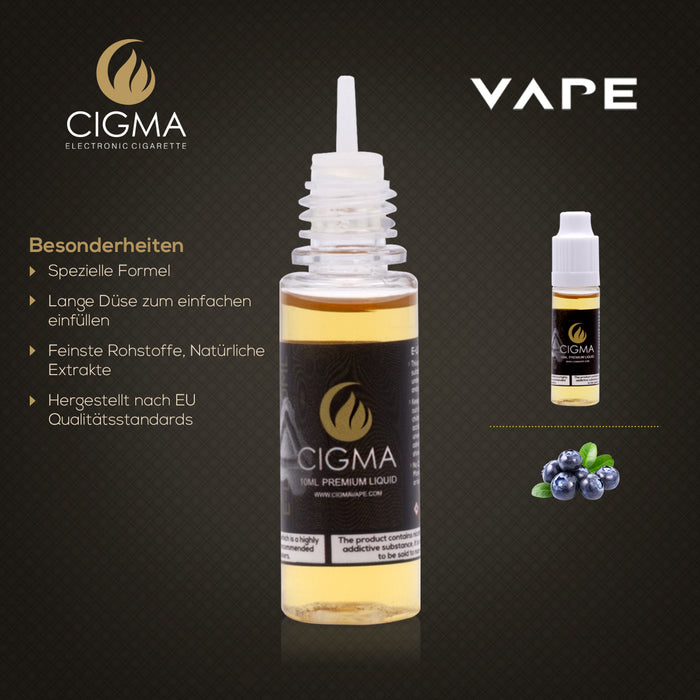 CIGMA | Blaubeere 10ml  E Liquid 3mg/ml(70VG) | Cigee