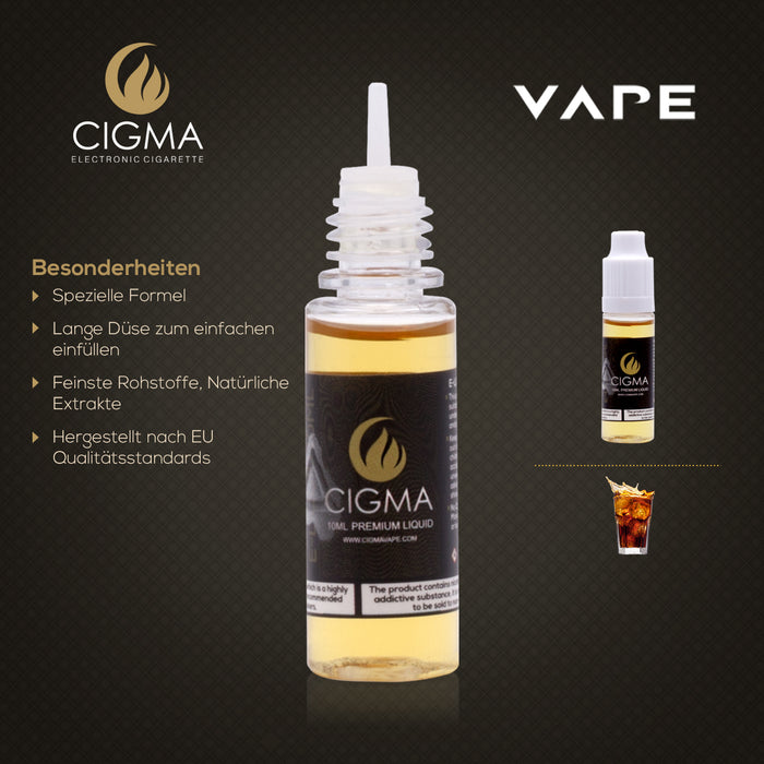 CIGMA | Cola 10ml E Liquid 3mg/ml(70VG)| Cigee