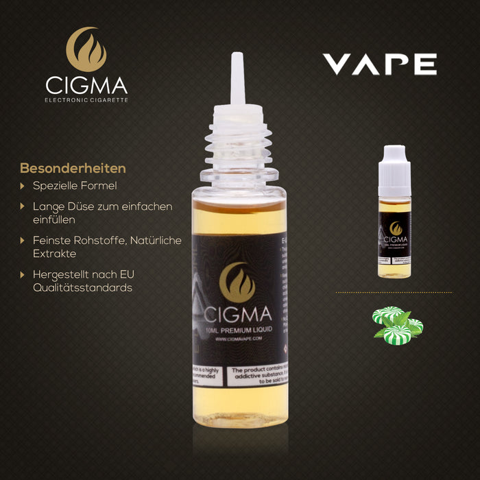 CIGMA | Doppelte Minze 10ml E Liquid 6mg/ml(70VG) | Cigee