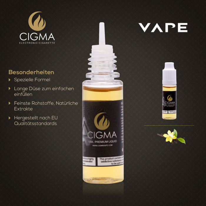 CIGMA Vanille 10ml E Liquid 12mg/ml(70VG)| Cigee