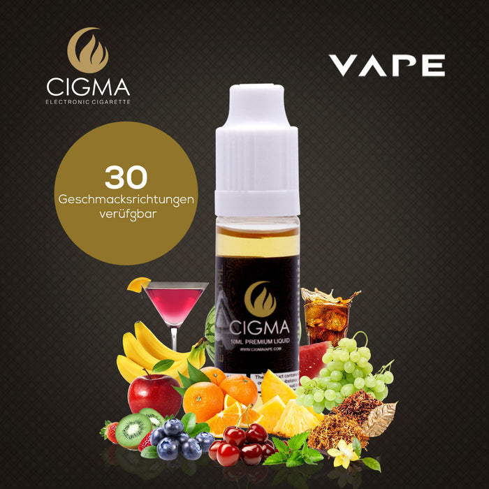 CIGMA Weicher Tabak 10ml E Liquid 3mg/ml(70VG)| Cigee