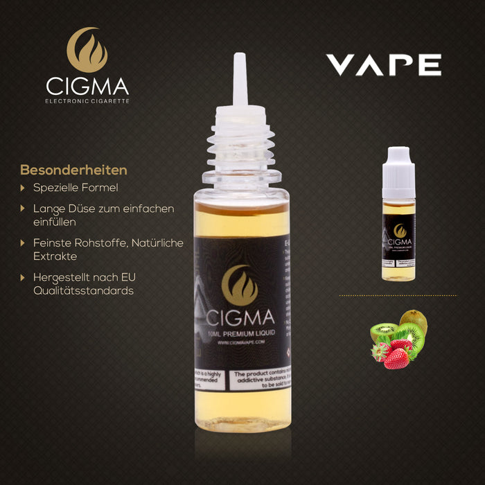 CIGMA Erdbeere Kiwi 10ml E Liquid 18mg/ml(70VG)| Cigee