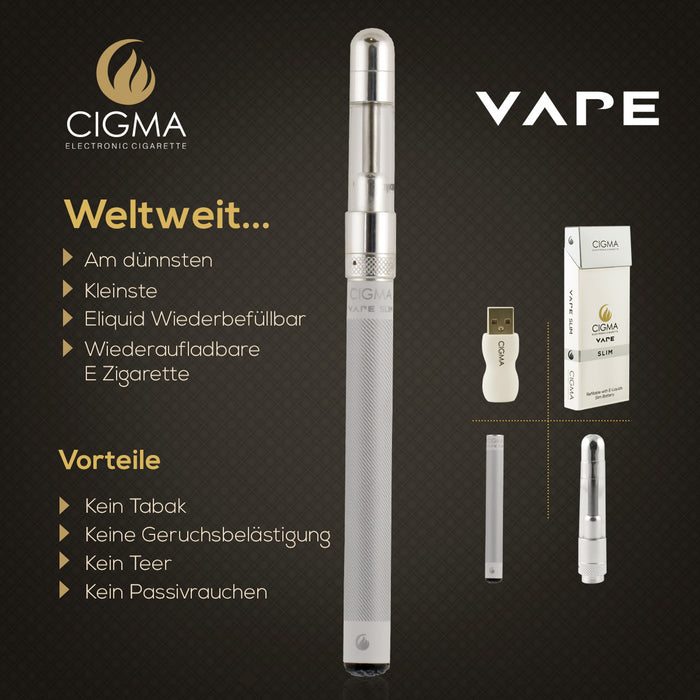 Cigma Vape Slim Weiß | Cigee