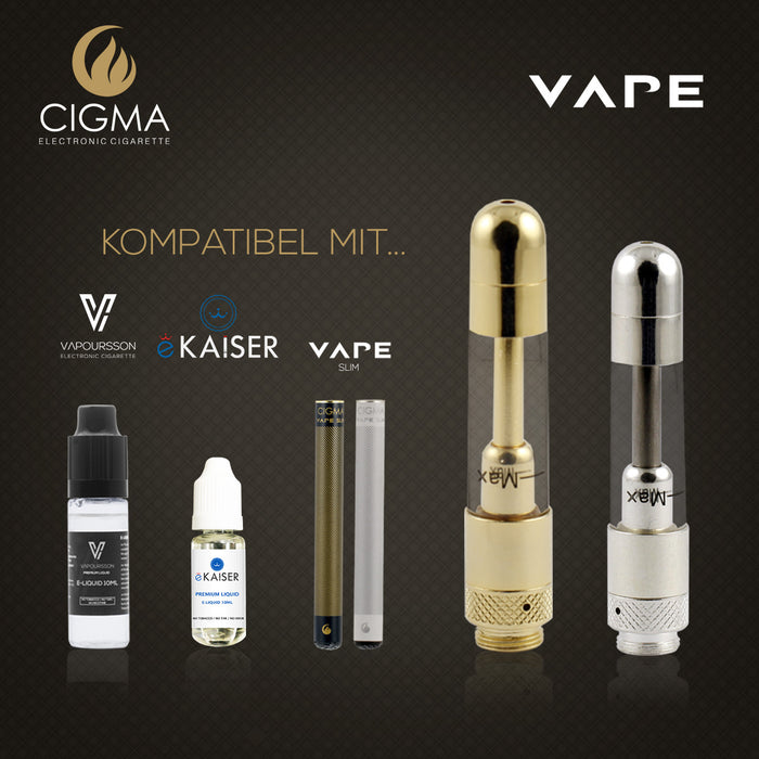 Cigma Vape Clearomizer Slim Gold | Cigee