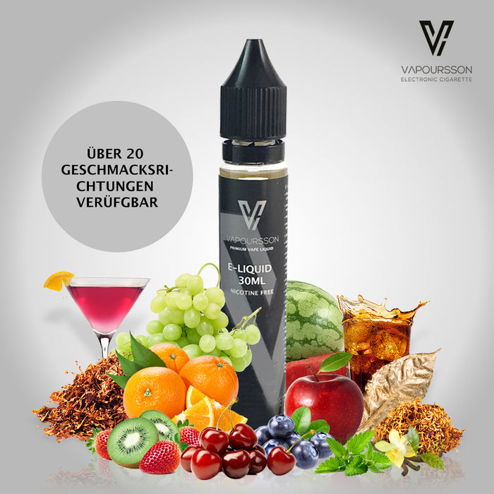 Vapoursson 30ml Ice Frost 0mg E-Flasche Nikotinfrei| Shortfill Flaschen Nikotinfrei | 50/50 PG / VG - Starke echte Aromen | Für E-Shisha und E-Zigaretten