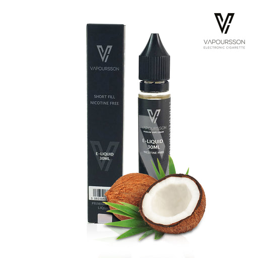 Vapoursson 30ml Kokusnuss 0mg E-Flasche Nikotinfrei| Shortfill Flaschen Nikotinfrei | 50/50 PG / VG - Starke echte Aromen | Für E-Shisha und E-Zigaretten