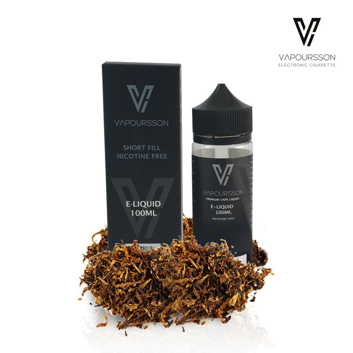 Vapoursson 100ml Klassischer Tabak 0mg E-Liquid | Shortfill Flaschen Nikotinfrei | 50/50 PG / VG - Starke echte Aromen | Für E-Shisha und E-Zigaretten