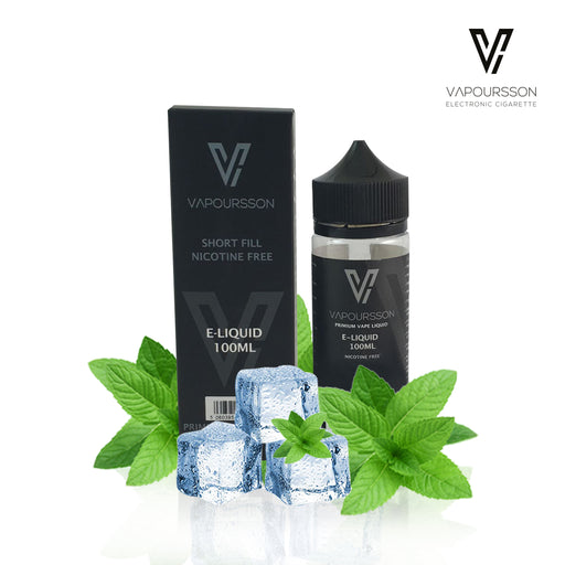 Vapoursson 100ml Menthol 0mg E-Liquid | Shortfill Flaschen Nikotinfrei | 50/50 PG / VG - Starke echte Aromen | Für E-Shisha und E-Zigaretten