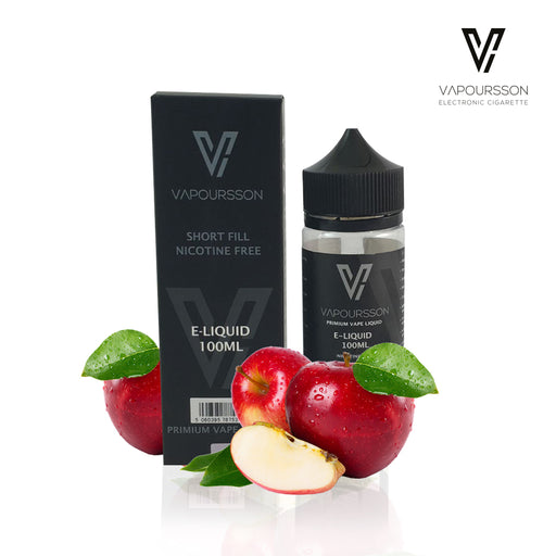 Vapoursson 100ml Doppelt Apfel 0mg E-Liquid | Shortfill Flaschen Nikotinfrei | 50/50 PG / VG - Starke echte Aromen | Für E-Shisha und E-Zigaretten