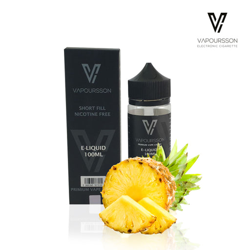 Vapoursson 100ml Ananas 0mg E-Liquid | Shortfill Flaschen Nikotinfrei | 50/50 PG / VG - Starke echte Aromen | Für E-Shisha und E-Zigaretten