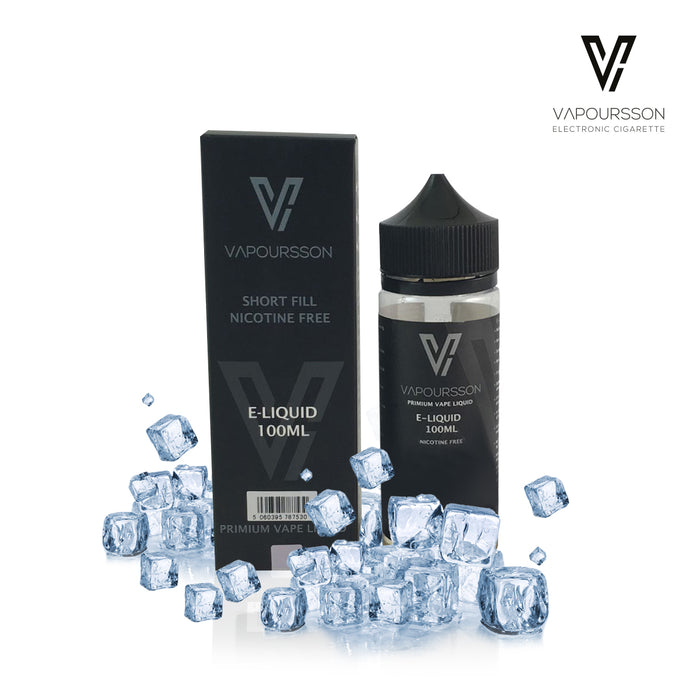 Vapoursson 100ml Ice Frost 0mg E-Liquid | Shortfill Flaschen Nikotinfrei | 50/50 PG / VG - Starke echte Aromen | Für E-Shisha und E-Zigaretten