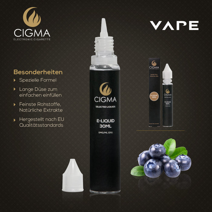 CIGMA|  Blaubeere 30ml E Liquid 0mg | Cigee