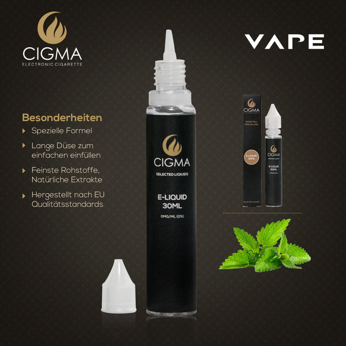 CIGMA | Minze 30ml E Liquid 0mg | Cigee