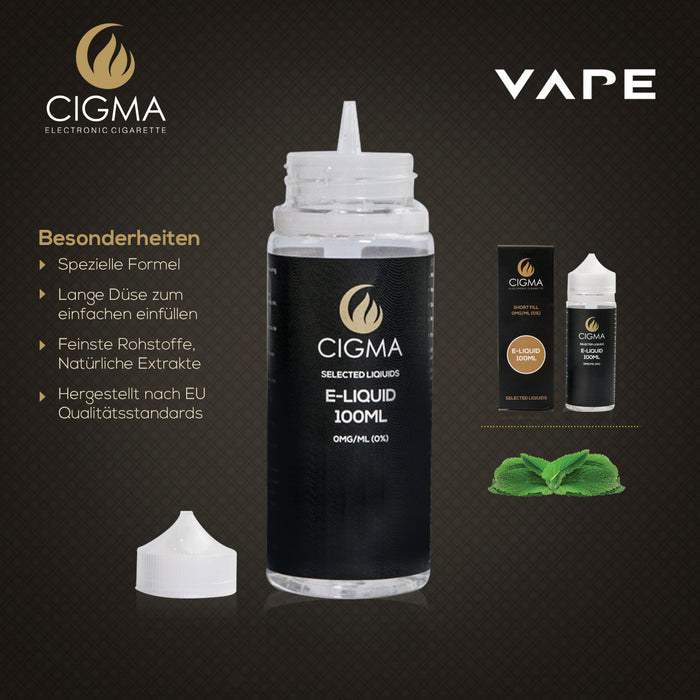 CIGMA Doppelte Minze 100ml E Liquid 0mg | Cigee