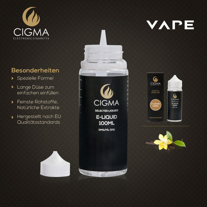 CIGMA | Vanille 100ml E Liquid 0mg | Cigee