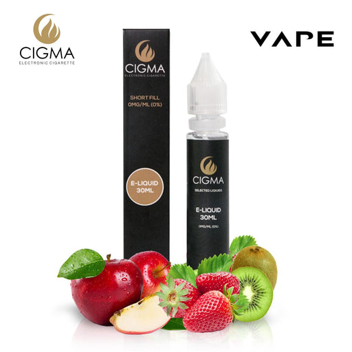 CIGMA Apfel Kiwi Erdbeere 30ml E Liquid 0mg | Neue Shortfill Flaschen