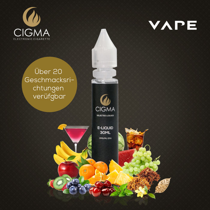CIGMA | Klassischer Tabak 30ml E Liquid 0mg | Cigee