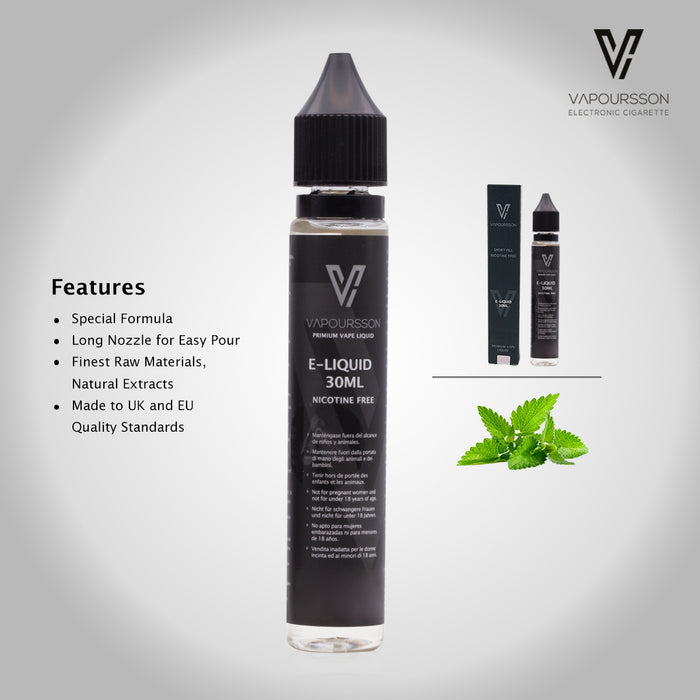 Vapoursson 30ml Minze E Liquid 0mg - Hergestellt fur e-Zigarette und E Shisha - Eliquid