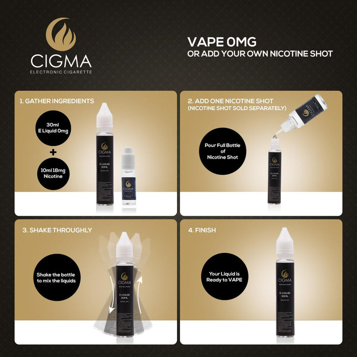 CIGMA Mango 30ml E Liquid 0mg - Neue kurze Füllflaschen - Premium Qualitätsformel nur mit hochwertigen Zutaten - Hergestellt für elektronische Zigarette und E Shisha - Eliquid