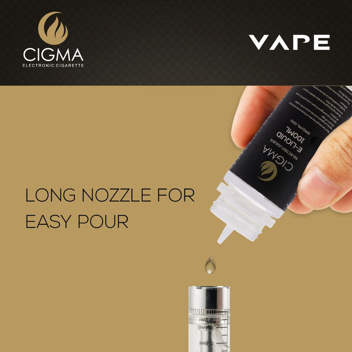 CIGMA Gold Tobacco 100ml E Liquid 0mg - Neue kurze Füllflaschen - Premium Qualitätsformel nur mit hochwertigen Zutaten - Hergestellt für elektronische Zigarette und E Shisha - Eliquid