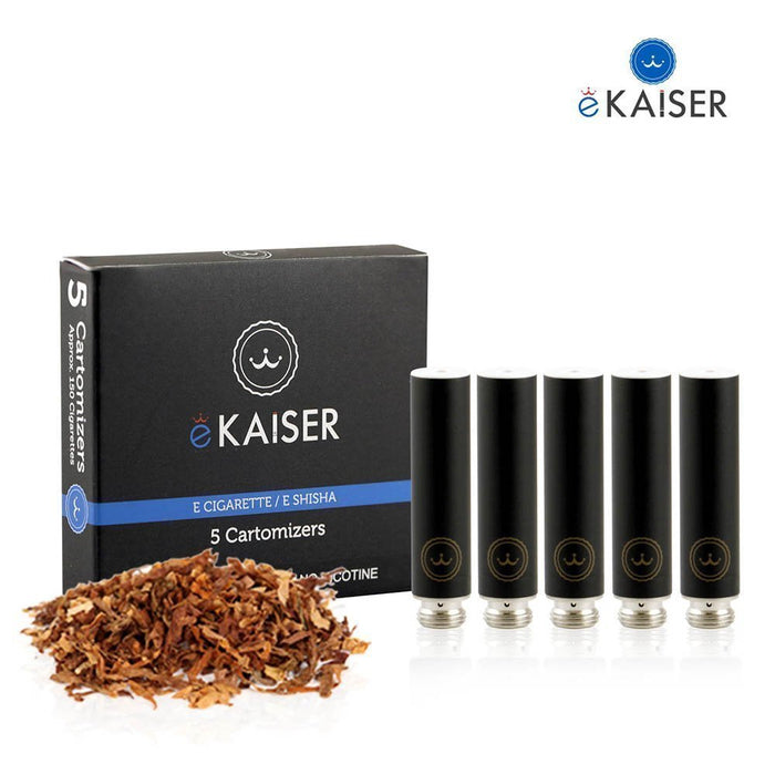 E shisha E Liquid 5 Pack Black Cartomizer Tobacco E Cigarette for eKaiser Rechargeable eShisha Cigarette