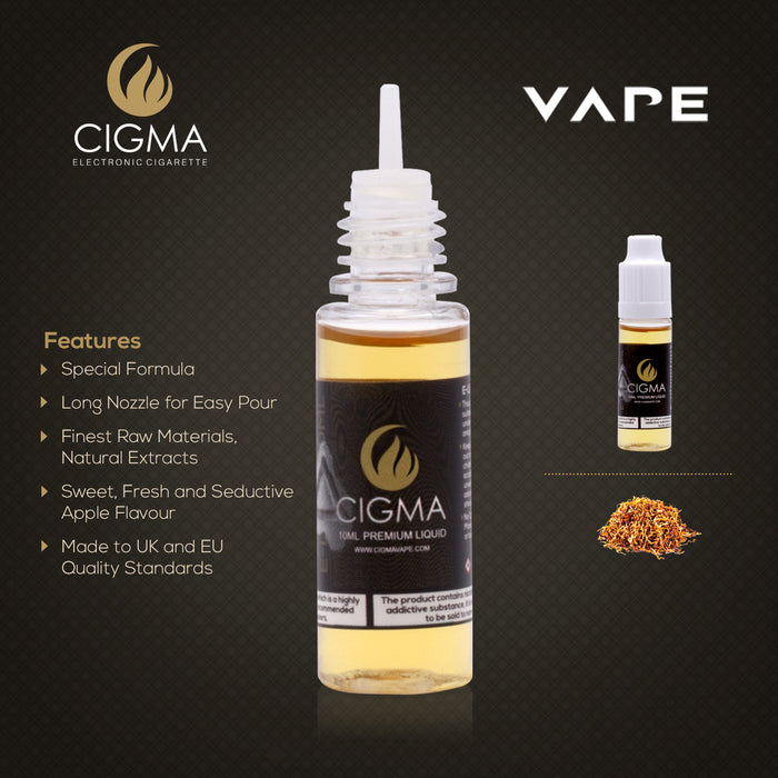 Cigma Weicher Tabak 10ml E Liquid 6mg/ml(70VG) | Cigee