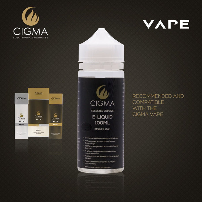 Cigma 100ml Apfel E Liquid 0mg | Neue Shortfill Flaschen | Cigee