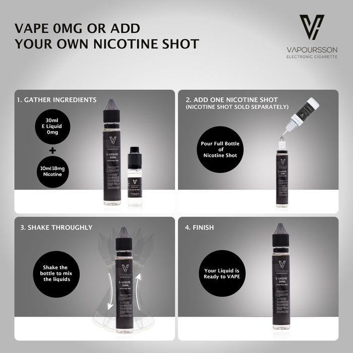 Vapoursson 30ml Pinacolada E Liquid 0mg, Neue Shortfill Flaschen, Premium Qualitatsformel nur mit hochwertigen Zutaten, Hergestellt fur elektronische Zigarette und E Shisha, E flüssig