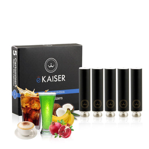 E Shisha E Liquid 5 Pack Black Cartomizer Variety Mix For eKaiser eShisha